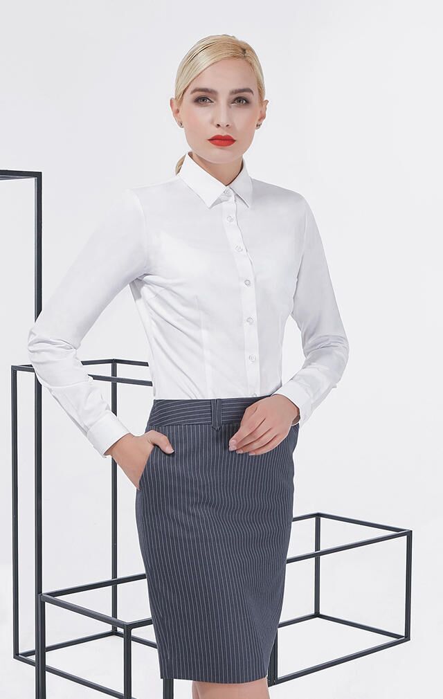 長(zhǎng)袖職業(yè)裝女士收口襯衣009