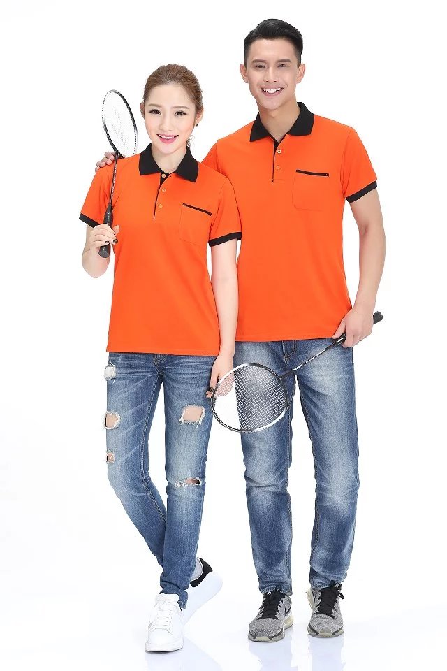 橙底黑邊團(tuán)體廣告服T099